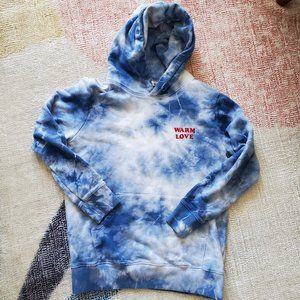 Warm Kiddos Blue Tie Dye Hoodie Sweatshirt